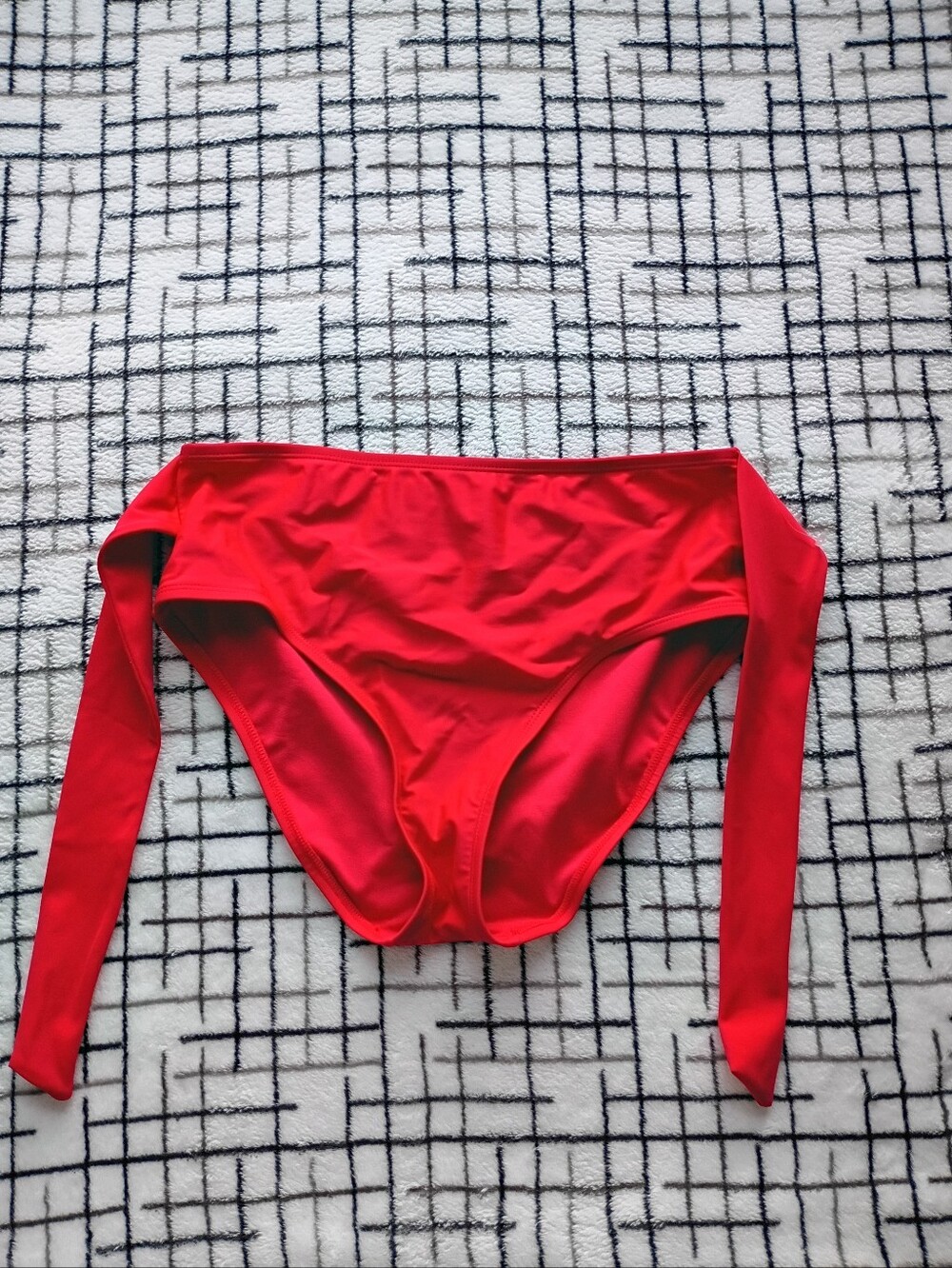 Dip Brand Women's Size Medium Tie Front Red High-Waist Bikini Bottoms NWOT